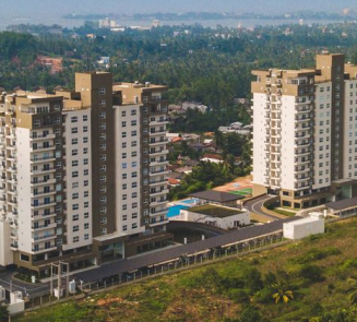 twin-apartment-buildings-aerial-shot