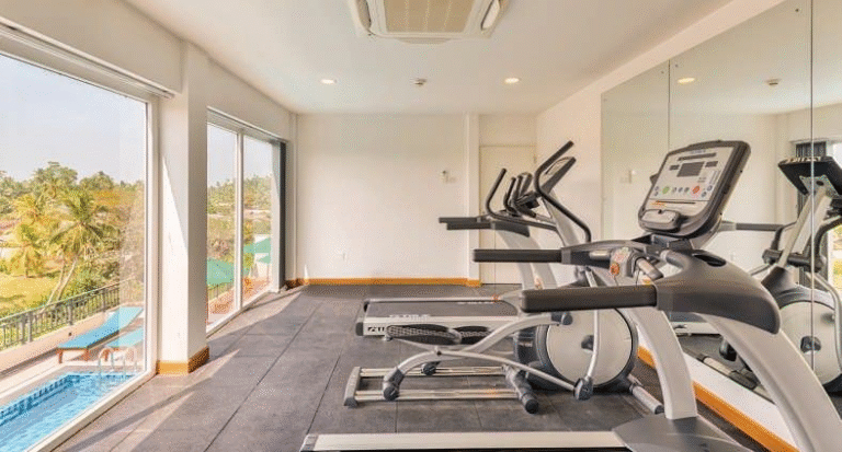 Gymnasium Overlooking Pool